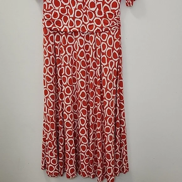 NWOT BODEN Kassidy Jersey DressRed Patterned Midi Dress Sz 10 -  threedaughtersproperties.com